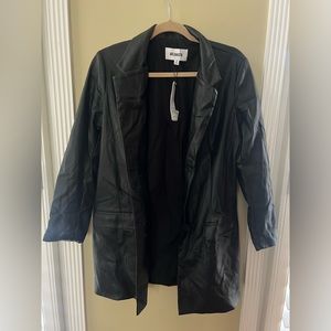 Faux leather trench jacket- Brand New with tags